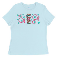 Baby Blue faith ribbon gemstone Ladies Tee - JahusDesignShop