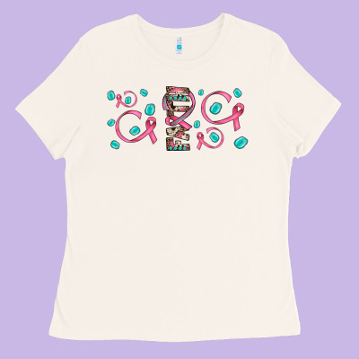Faith Ribbon Gemstone Ladies Tee Designed By Jahusdesignshop