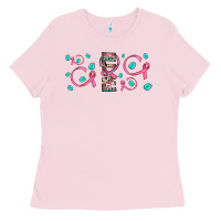 Bubblegum Pink faith ribbon gemstone Ladies Tee - JahusDesignShop