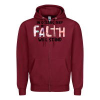 Burgundy Oceans Deep My Faith Will Stand Zipper Hoodie - Bettercallsaul