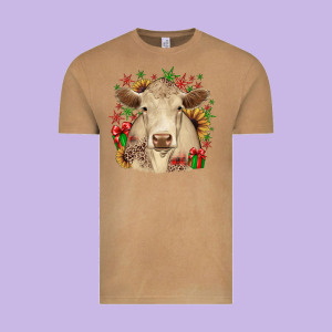 Christmas Charolais Vintage Tee Designed By Jahusdesignshop