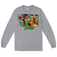 Heather Grey Christmas Texas Long Sleeve Tee - MaliasSmallBusiness