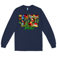 Navy Christmas Texas Long Sleeve Tee - MaliasSmallBusiness