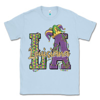 Dusty Blue louisiana mardi gras Classic Tee - MaliasSmallBusiness