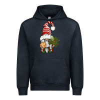 Navy Christmas Gnome With Cookie Urban Hoodie - BundleAndBundleShop