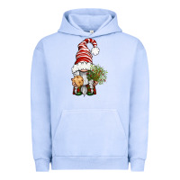 Pigment Grape Ice Christmas Gnome With Cookie Urban Hoodie - BundleAndBundleShop