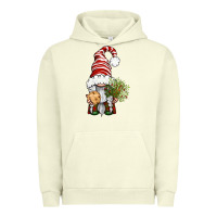 Pigment Pistachio Christmas Gnome With Cookie Urban Hoodie - BundleAndBundleShop