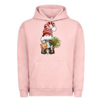 Pigment Salmon Christmas Gnome With Cookie Urban Hoodie - BundleAndBundleShop