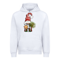 White Christmas Gnome With Cookie Urban Hoodie - BundleAndBundleShop
