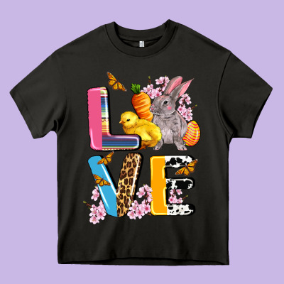 Love Easter Heavy Core Tee Designed By Adodesignshop