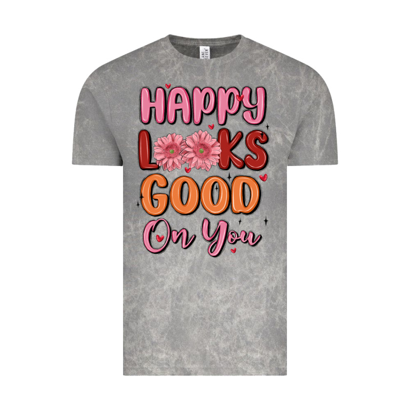 Happy Looks Good On You Vintage Tee by MaliasSmallBusiness | Teevron
