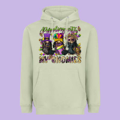 Parading With My Gnomies Heavyweight Hoodie Designed By Cowgirlartshop