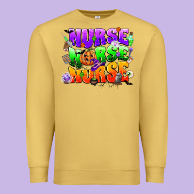 Nurse Nurse Nurse Halloween Premium Sweatshirt Designed By Cowgirlartshop