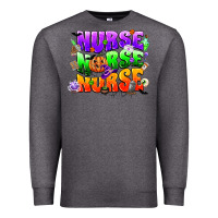 Charcoal Heather nurse nurse nurse halloween Premium Sweatshirt - CowGirlArtShop