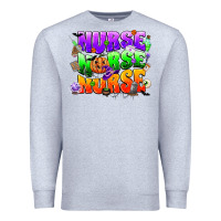 Heather Grey nurse nurse nurse halloween Premium Sweatshirt - CowGirlArtShop