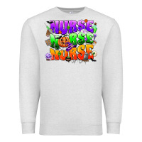 Oatmeal Heather nurse nurse nurse halloween Premium Sweatshirt - CowGirlArtShop