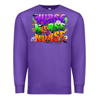 Purple nurse nurse nurse halloween Premium Sweatshirt - CowGirlArtShop