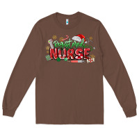 Chestnut Registered Nurse Christmas Long Sleeve Tee - MaliasSmallBusiness