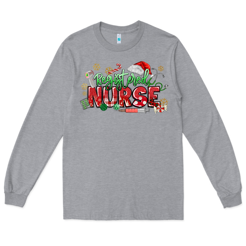 Registered Nurse Christmas Long Sleeve Tee by MaliasSmallBusiness | Teevron