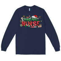 Navy Registered Nurse Christmas Long Sleeve Tee - MaliasSmallBusiness