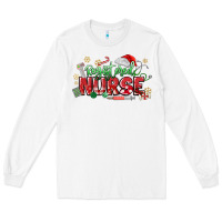 White Registered Nurse Christmas Long Sleeve Tee - MaliasSmallBusiness