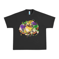 Pigment Black mardi gras king cake Urban Heavy Tee - MaliasSmallBusiness