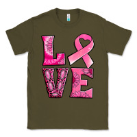 Army Green Breast Cancer love Classic Tee - NancyCooperArtShop