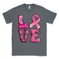 Charcoal Heather Breast Cancer love Classic Tee - NancyCooperArtShop