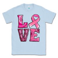 Dusty Blue Breast Cancer love Classic Tee - NancyCooperArtShop