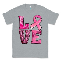 Heather Grey Breast Cancer love Classic Tee - NancyCooperArtShop