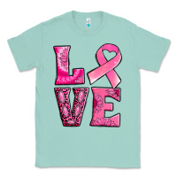Seafoam Breast Cancer love Classic Tee - NancyCooperArtShop