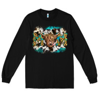 Black highland cow mom Long Sleeve Tee - JahusDesignShop