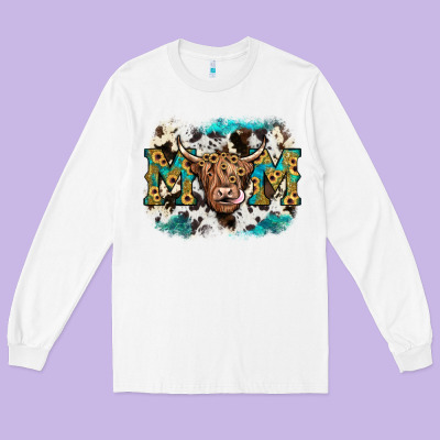 Highland Cow Mom Long Sleeve Tee Designed By Jahusdesignshop