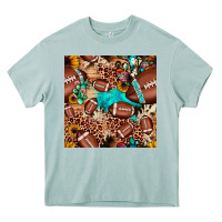 Arona football cactus sunflower seamless pattern Heavy Core Tee - JahusDesignShop