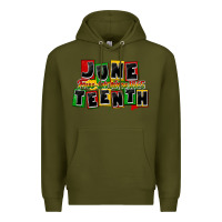 Army Green juneteenth freeish since 1865 Premium Hoodie - CowGirlArtShop