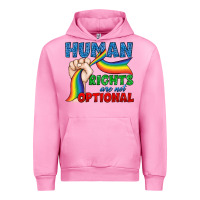 Fuchsia Pink Human Rights Are Not Optional Urban Hoodie - BundleAndBundleShop