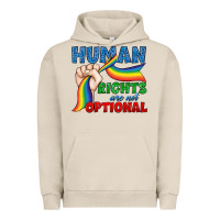 Pigment French Oak Human Rights Are Not Optional Urban Hoodie - BundleAndBundleShop