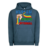 Pigment Midnight Navy Human Rights Are Not Optional Urban Hoodie - BundleAndBundleShop