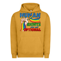 Pigment Peanut Butter Human Rights Are Not Optional Urban Hoodie - BundleAndBundleShop