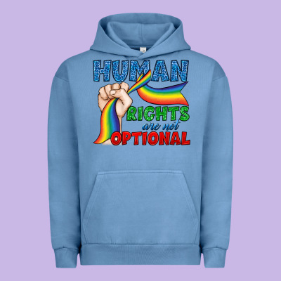 Human Rights Are Not Optional Urban Hoodie Designed By Bundleandbundleshop
