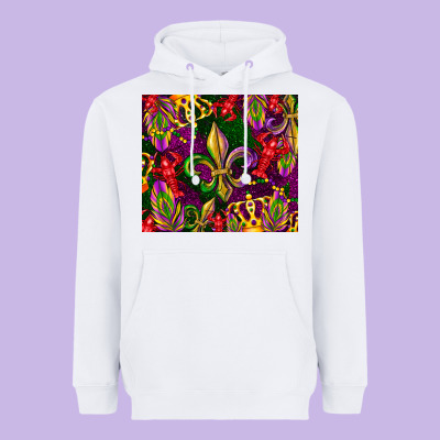 Mardi Gras Heavyweight Hoodie Designed By Cowgirlartshop