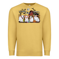 Antique Gold halloween pigs Premium Sweatshirt - CowGirlArtShop