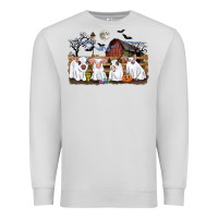 Dove Grey halloween pigs Premium Sweatshirt - CowGirlArtShop