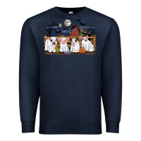 Navy halloween pigs Premium Sweatshirt - CowGirlArtShop