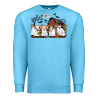 Ocean Blue halloween pigs Premium Sweatshirt - CowGirlArtShop