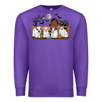 Purple halloween pigs Premium Sweatshirt - CowGirlArtShop