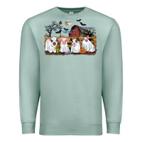 Seafoam halloween pigs Premium Sweatshirt - CowGirlArtShop