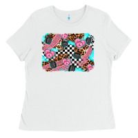 White race day background Ladies Tee - AdoDesignShop