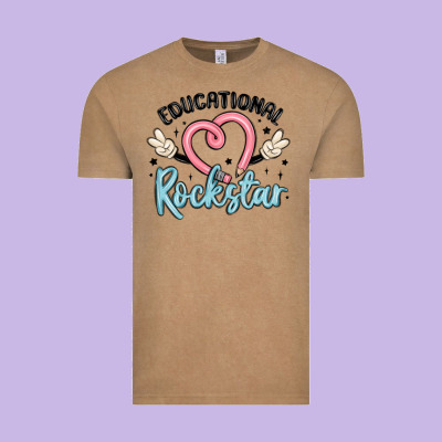 Educational Rockstar Vintage Tee Designed By Maliassmallbusiness