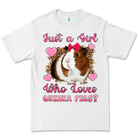 White Just A Girl Love Who Loves Guinea Pigs Premium Tee - Artiststas